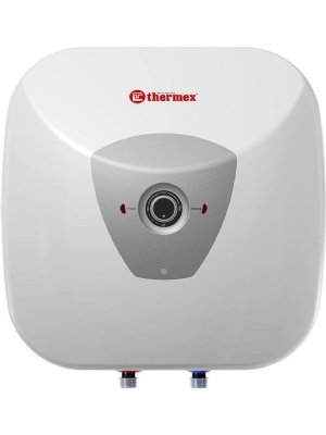 Modern 15 liter superstructure boiler, 1500 Watt, connections at the bottom.