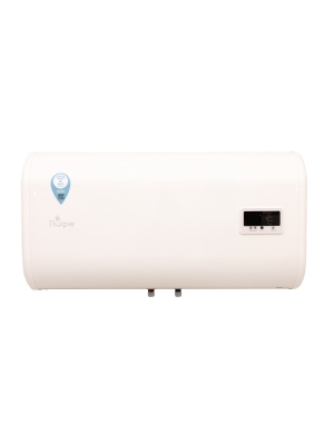 High-quality flat 68 liter boiler with Wi-Fi for horizontal mounting on the wall